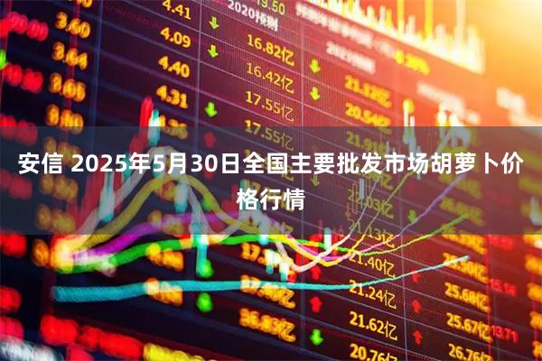 安信 2025年5月30日全国主要批发市场胡萝卜价格行情